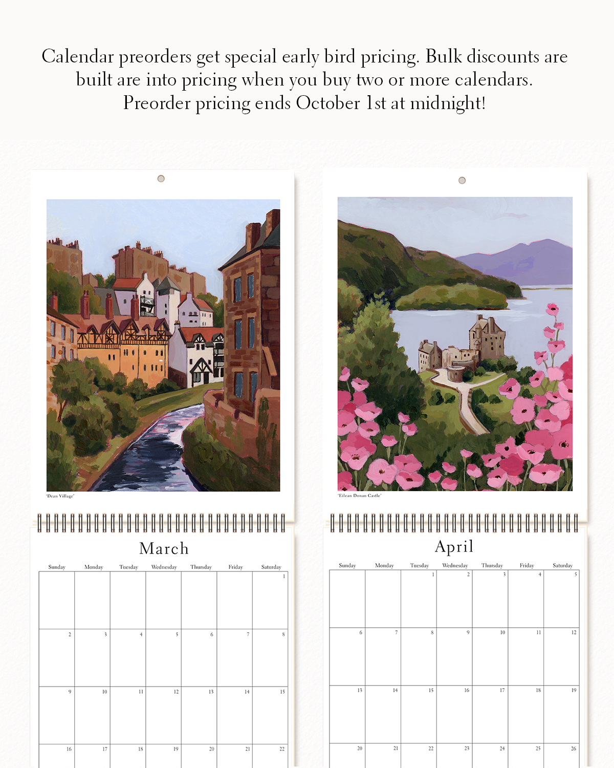 'Bonnie Scotland' 2027 calendar *PREORDER*