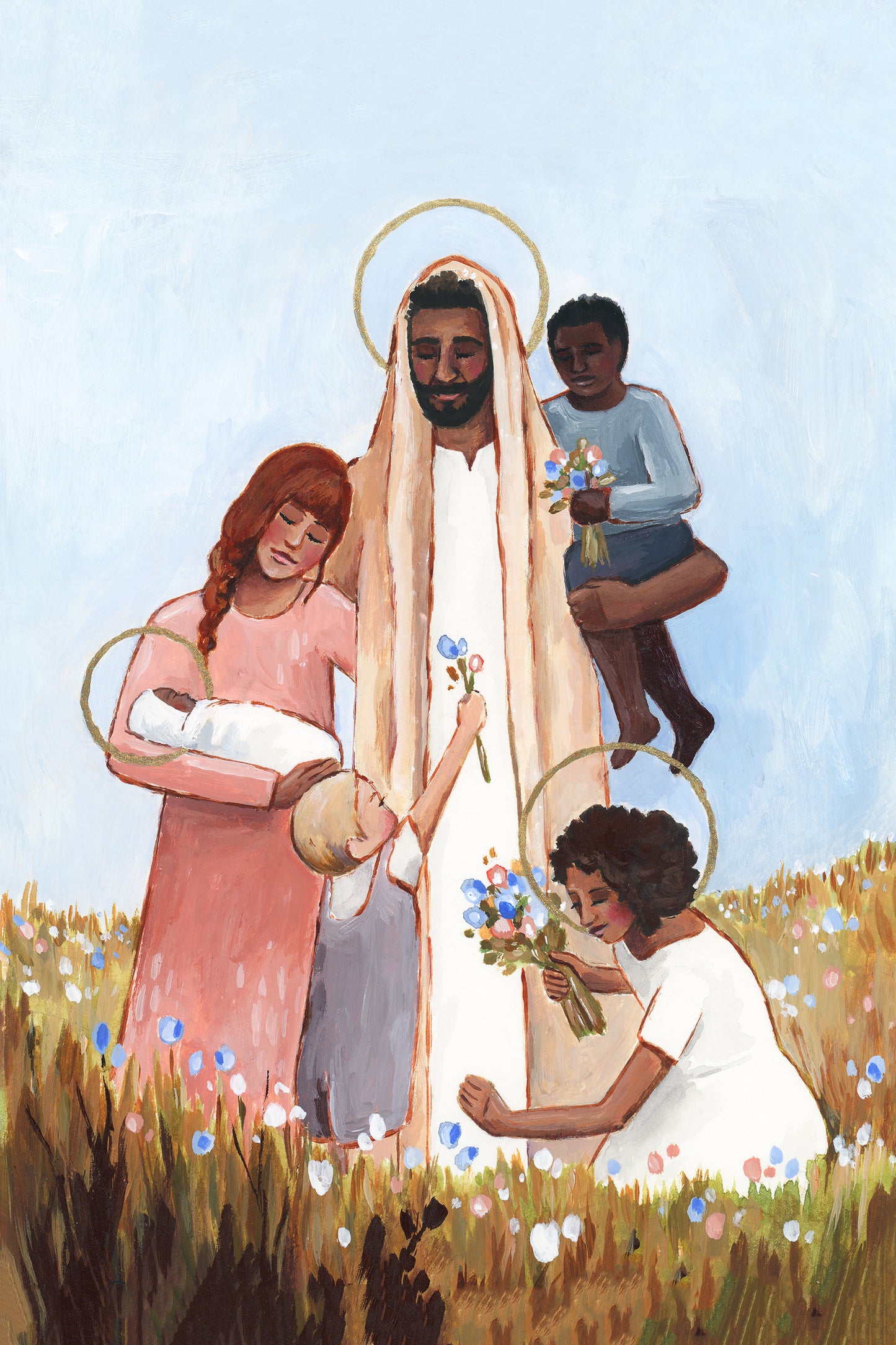 Christ And The Children 11x14 digital download