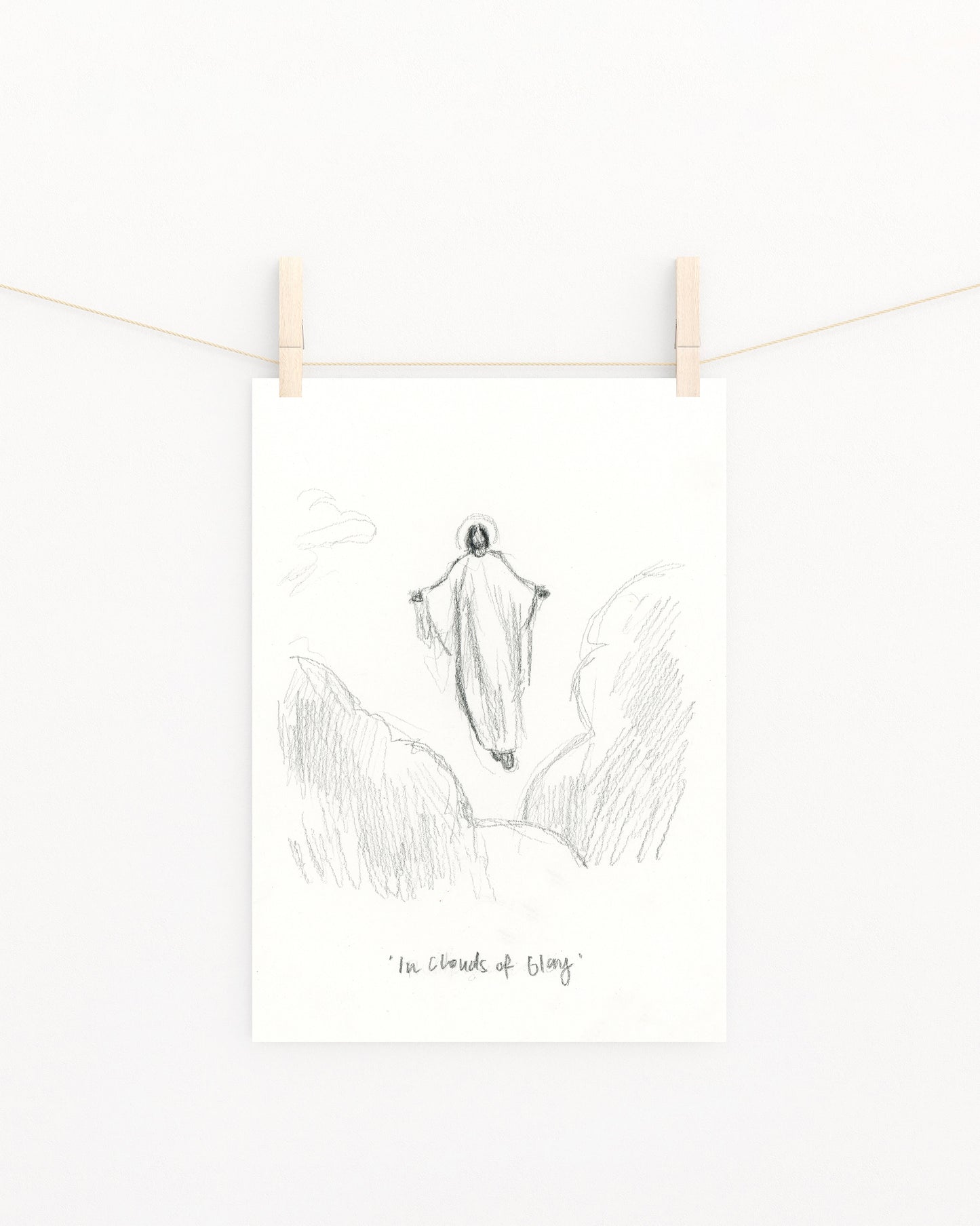 'In Clouds Of Glory' Sketch Print