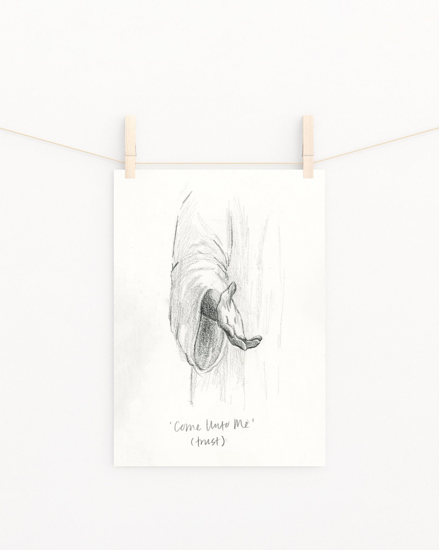 'Come Unto Me' Sketch Print