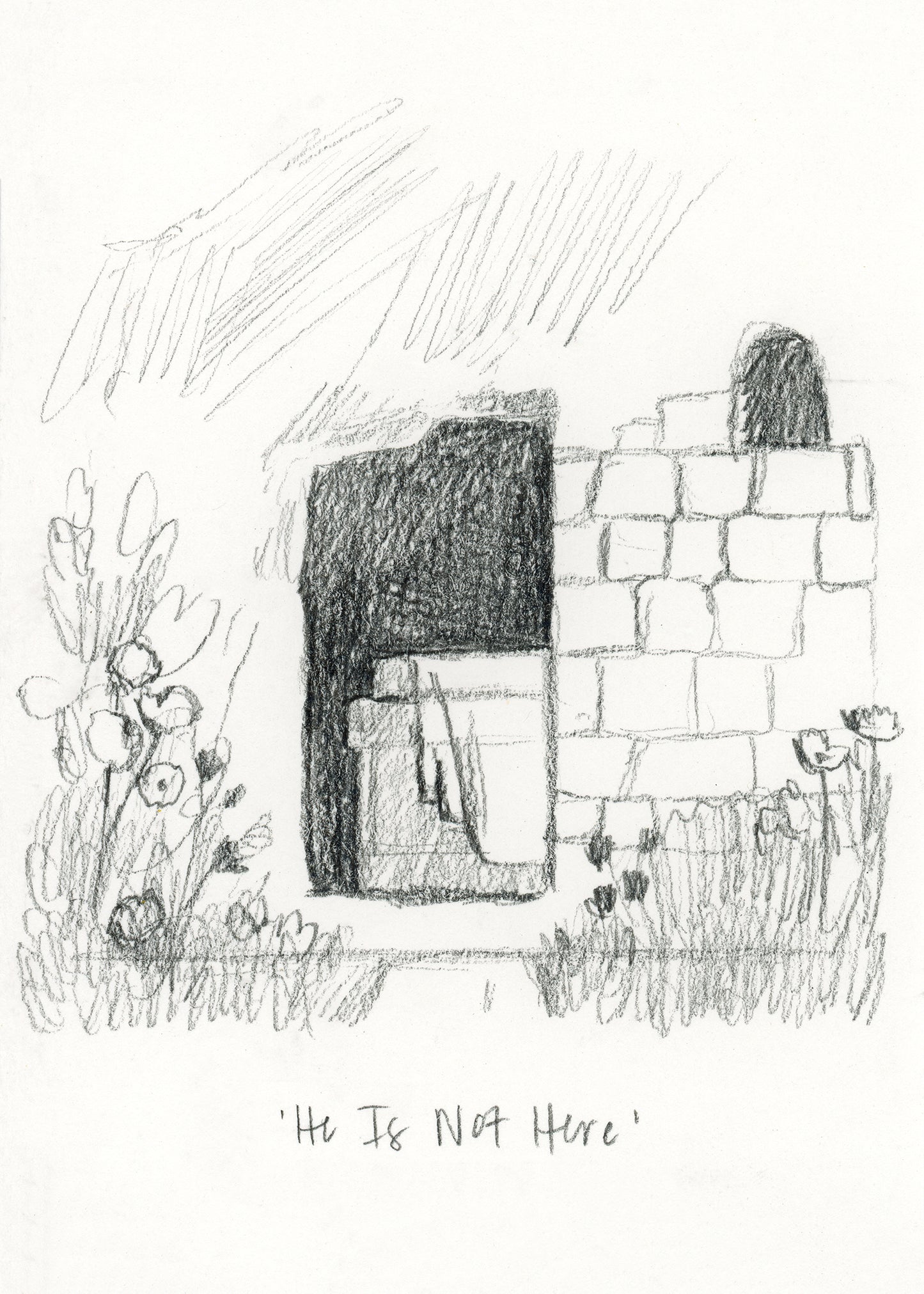 'He Is Not Here' Sketch Print