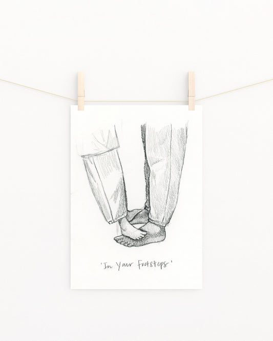 'In Your Footsteps' Sketch Print