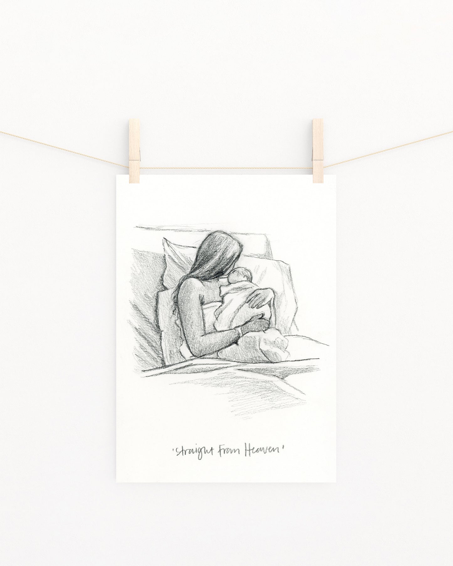 'Straight From Heaven' Sketch Print