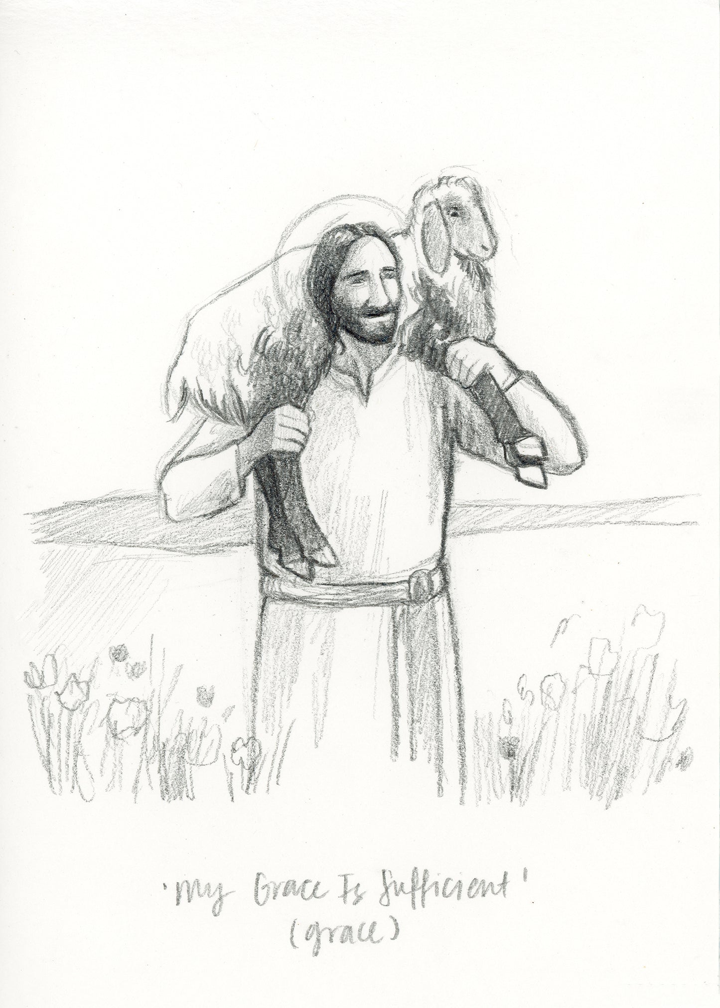 'My Grace Is Sufficent' Sketch Print