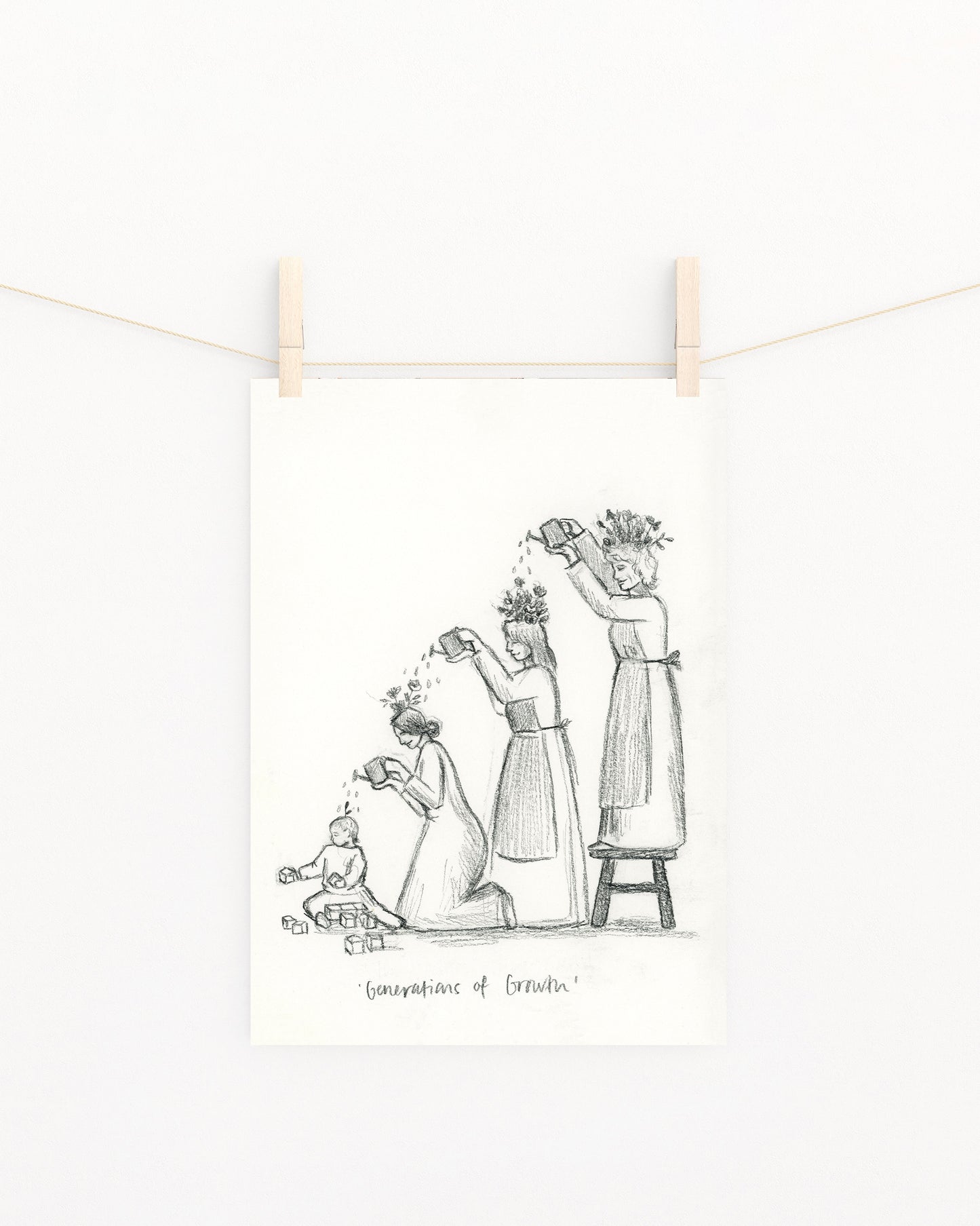 'Generations Of Growth' Sketch Print