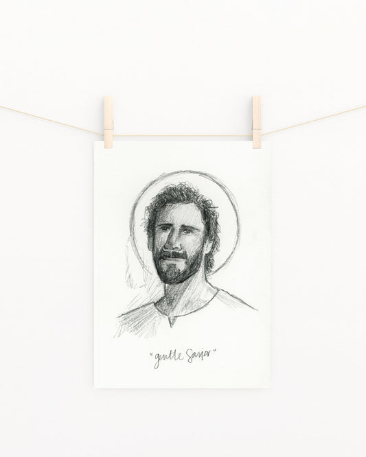 'Gentle Savior' Sketch Print