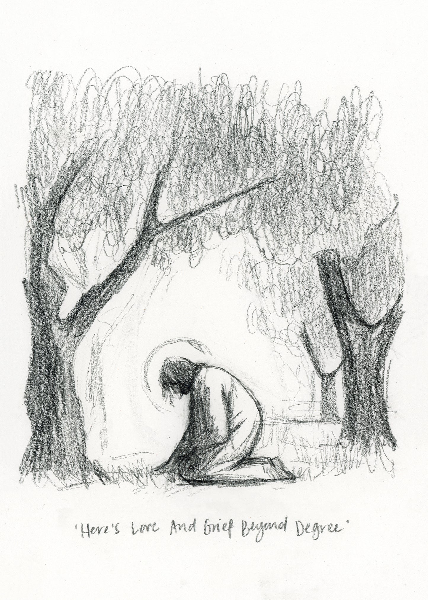 'Here's Love And Grief Beyond Degree' Sketch Print
