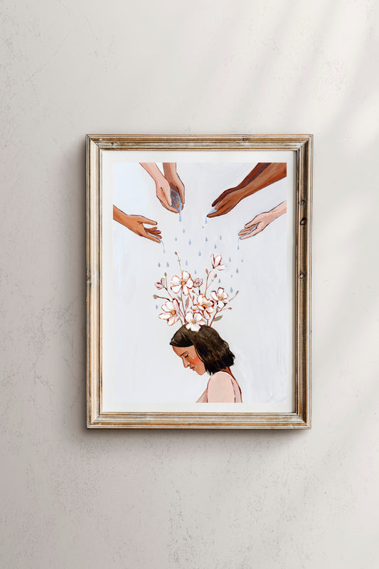 'The Many Hands That Water Me When I Cannot Do It Myself' Print
