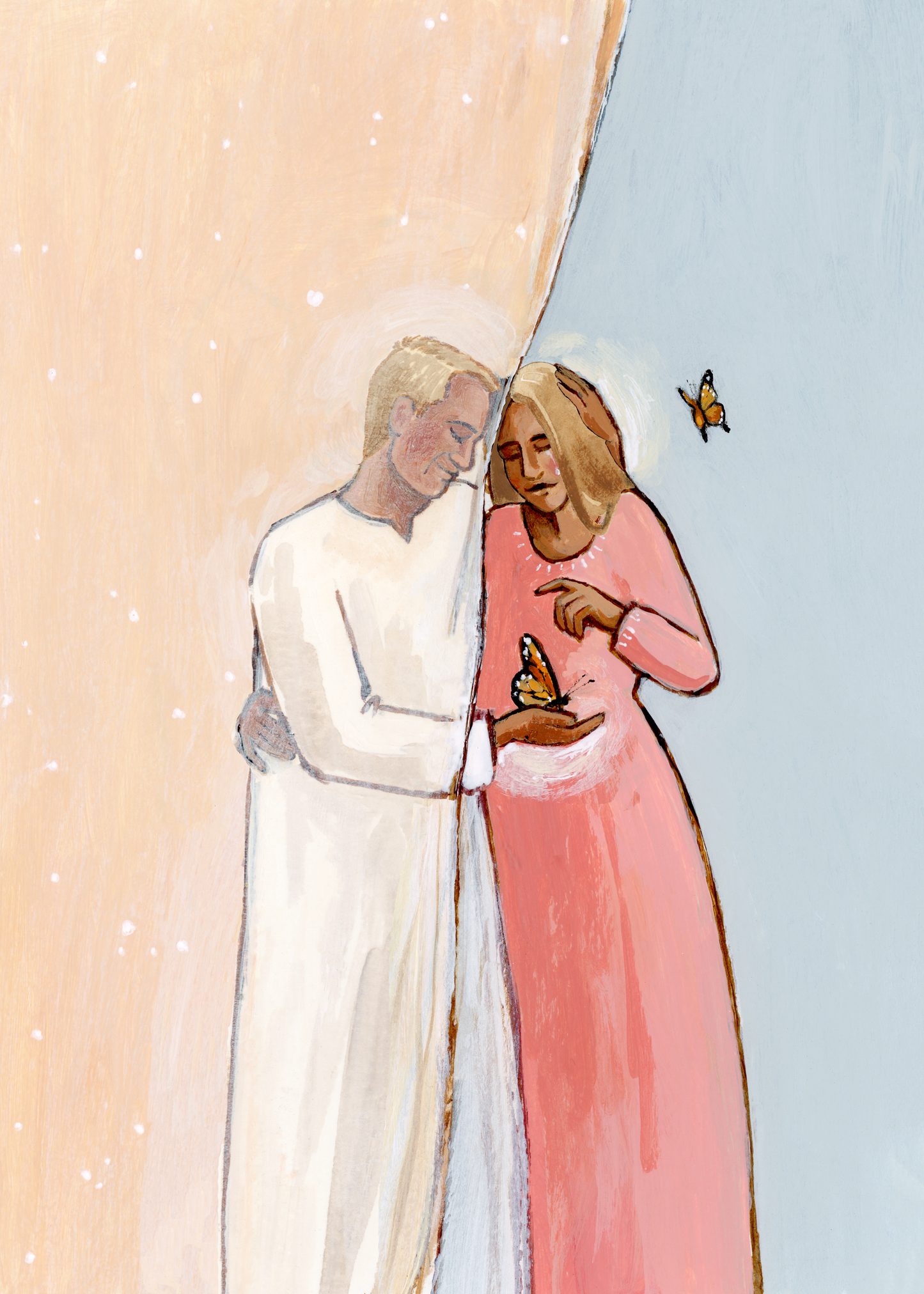 'Look For Me In The Butterflies' Print (couple version)