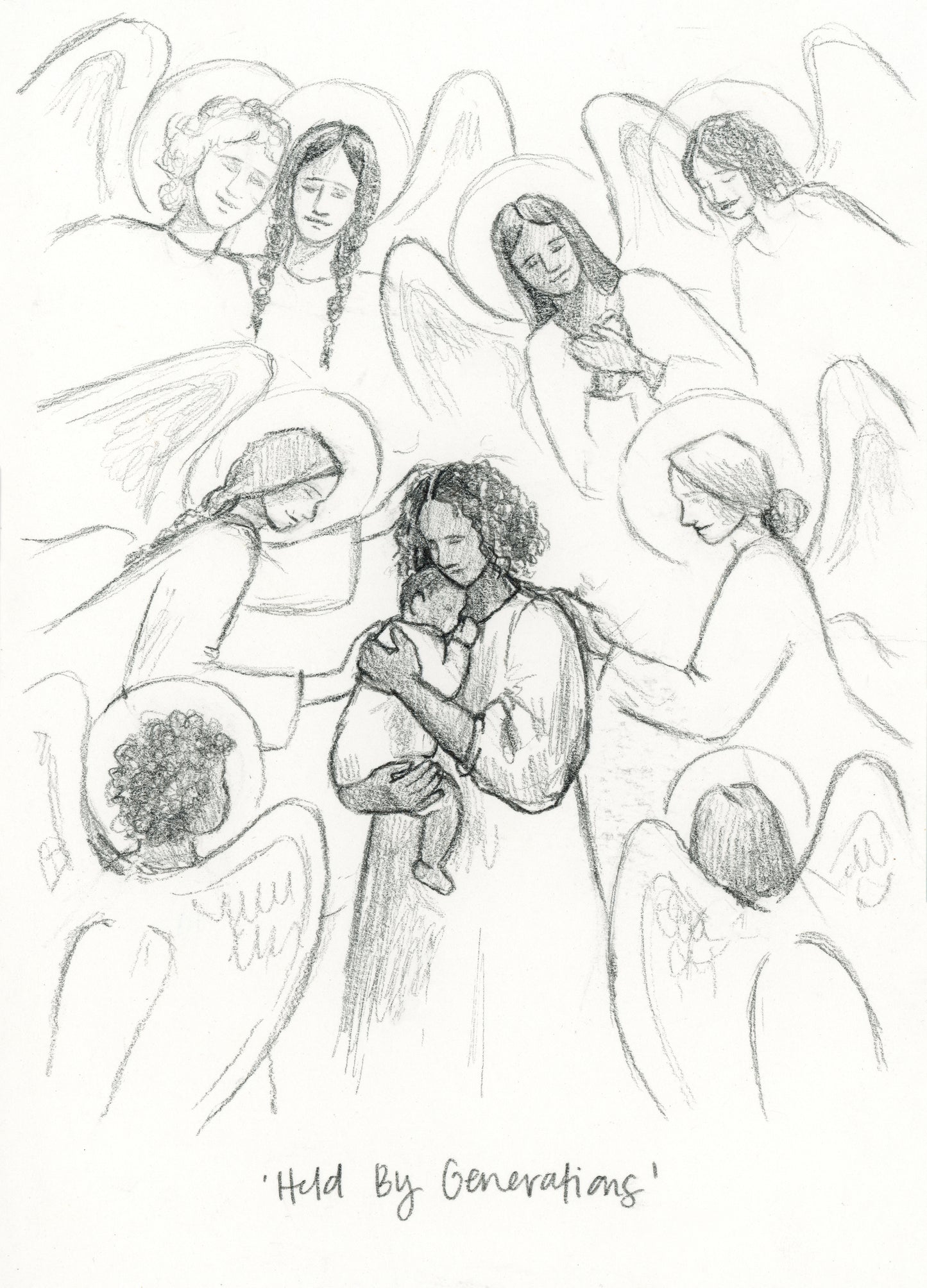 'Held By Generations' Sketch Print