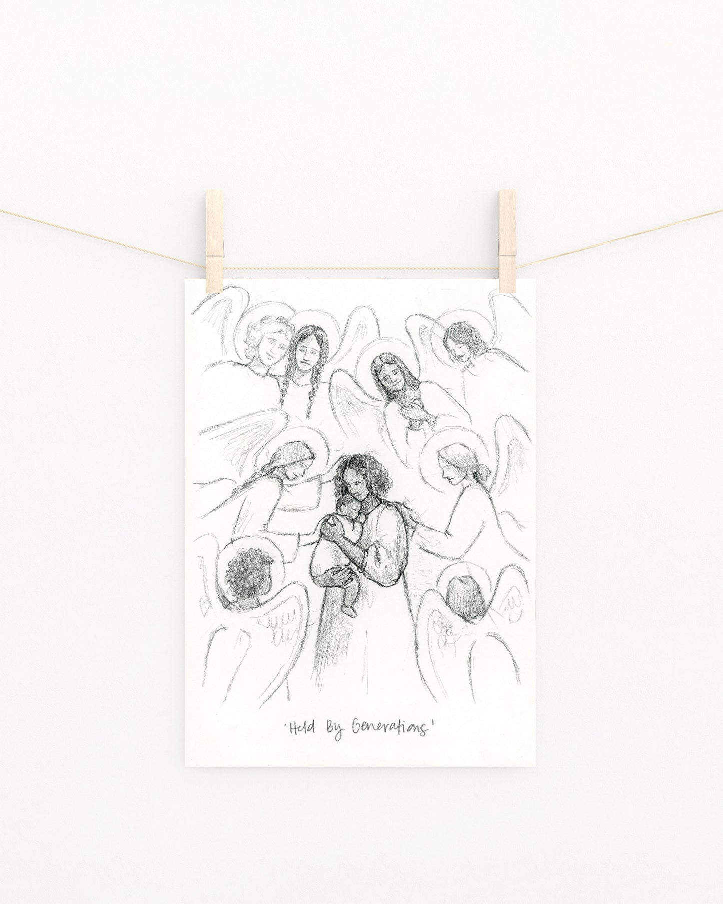 'Held By Generations' Sketch Print