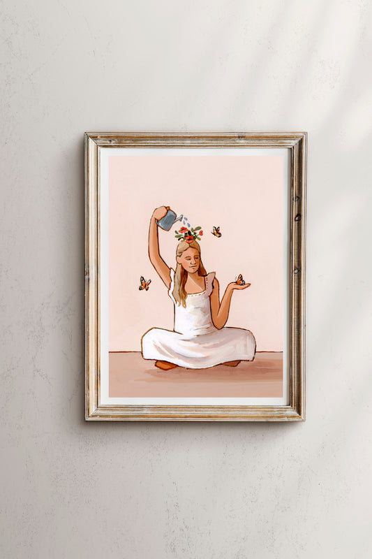 'Helping Herself Bloom' Print