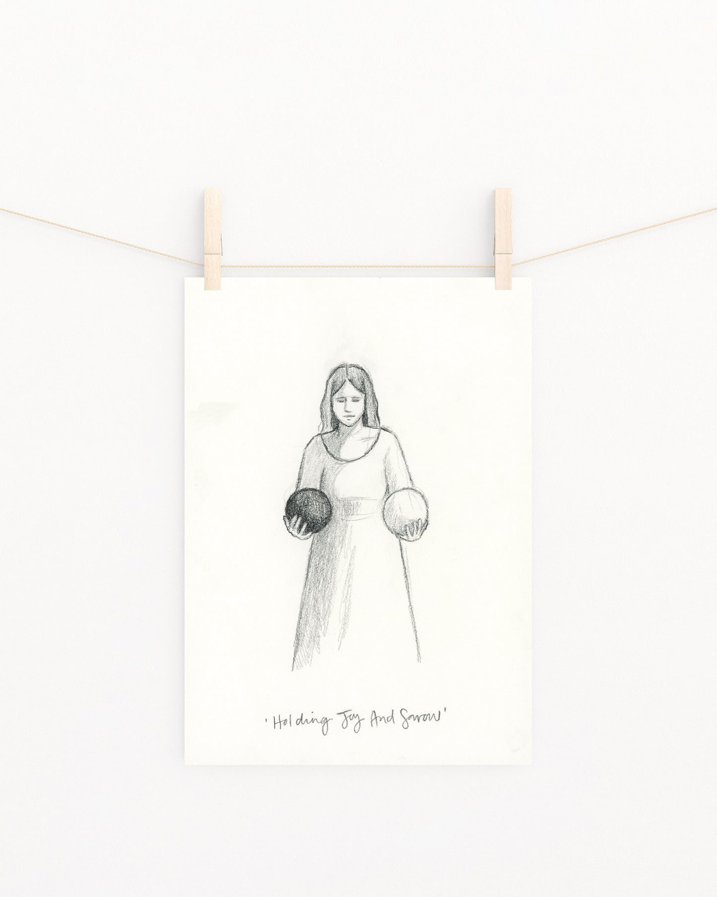 'Holding Joy And Sorrow' Sketch Print