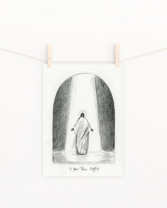 'I Am The Light' Sketch Print