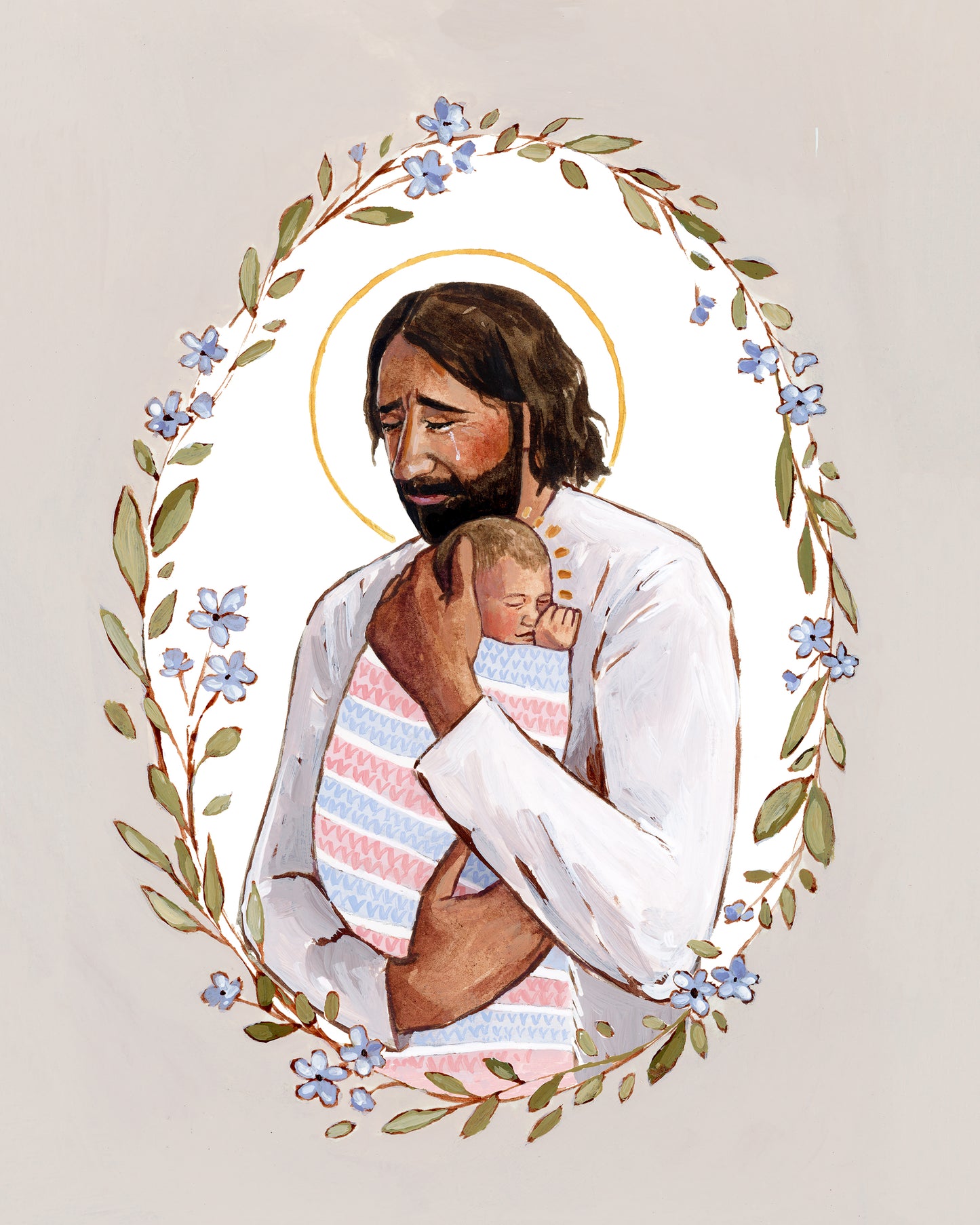 'He Holds Each Angel Baby' Print