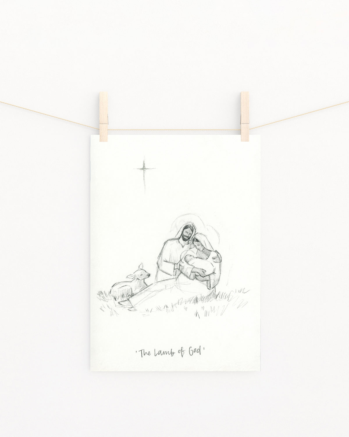 'The Lamb of God' Sketch Print