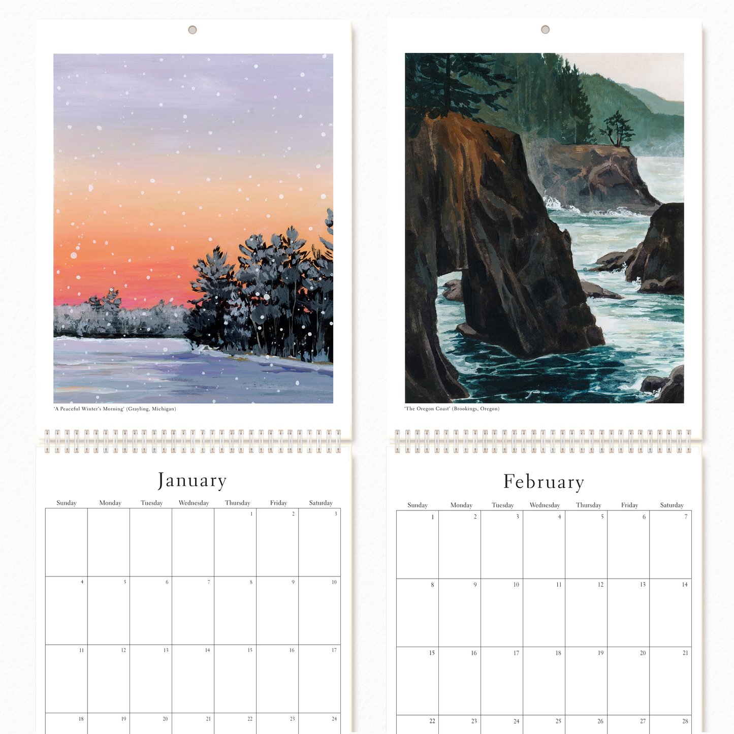 'Around The World' 2026 Landscape Art Calendar