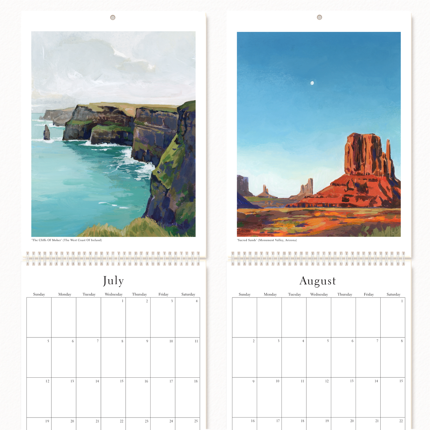 'Around The World' 2026 Landscape Art Calendar