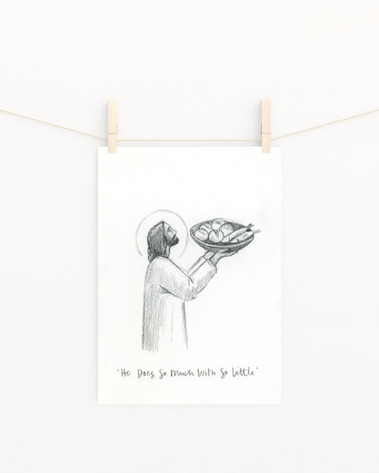 'He Does So Much With So Little' Sketch Print