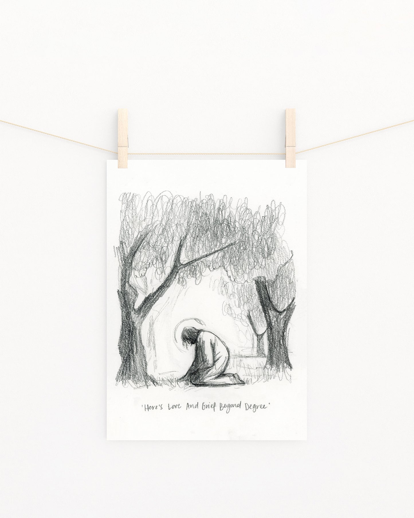 'Here's Love And Grief Beyond Degree' Sketch Print