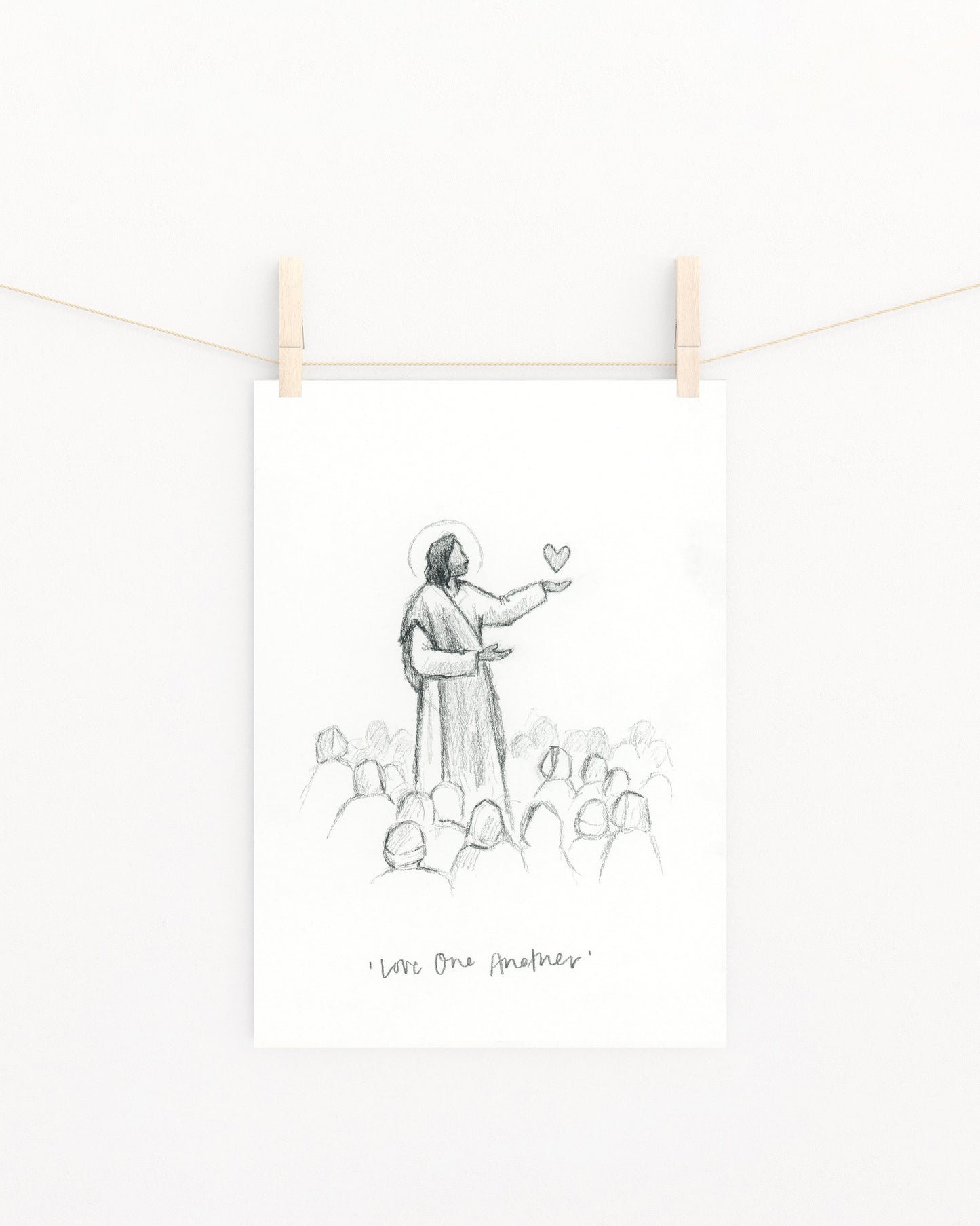 'Love One Another' Sketch Print