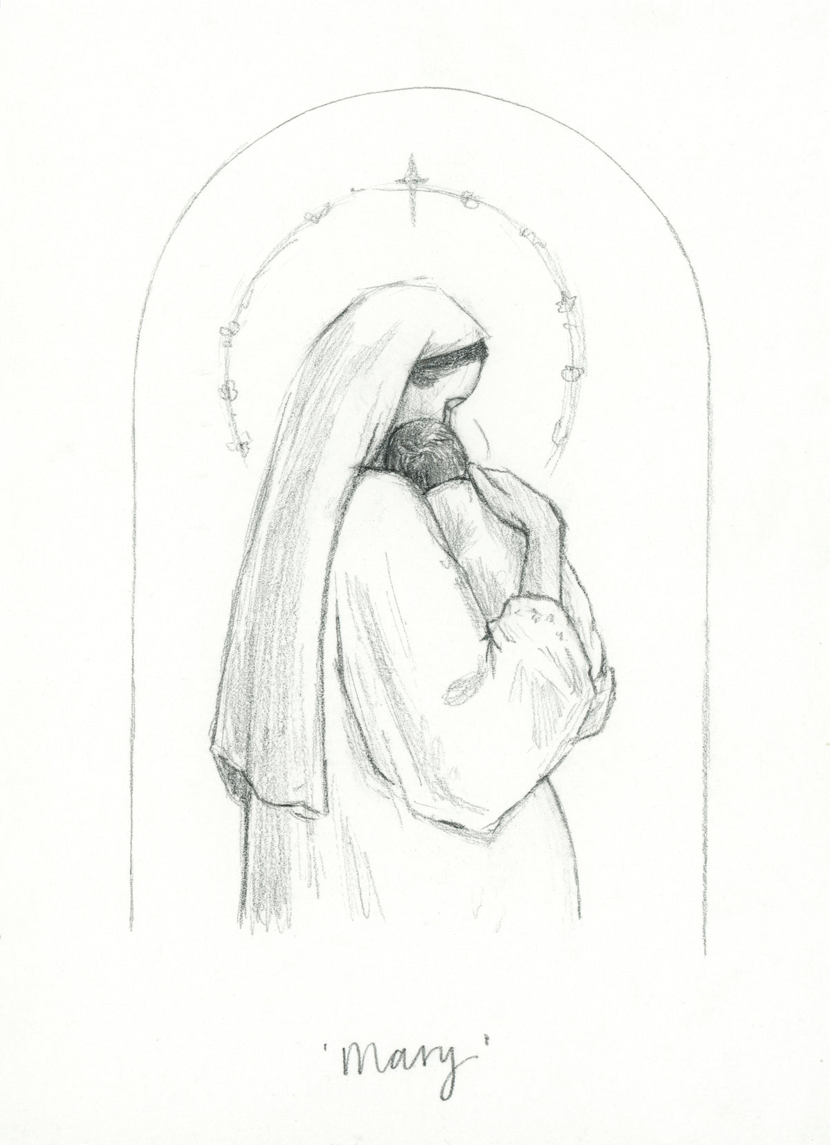 'Mary' Sketch Print