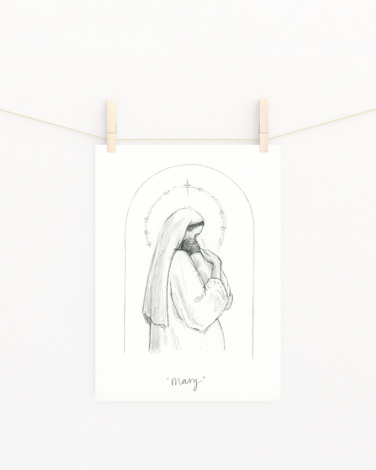 'Mary' Sketch Print