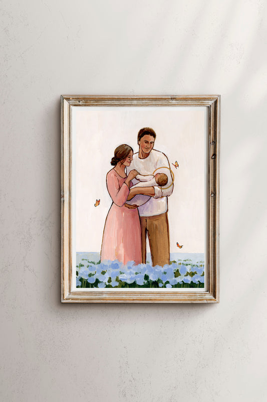 'We'll Meet You Among The Forget Me Nots' Print