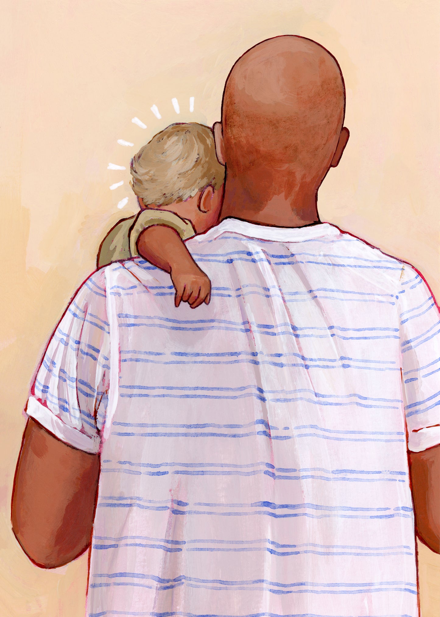 'My Baby You'll Be' Print (bald father)