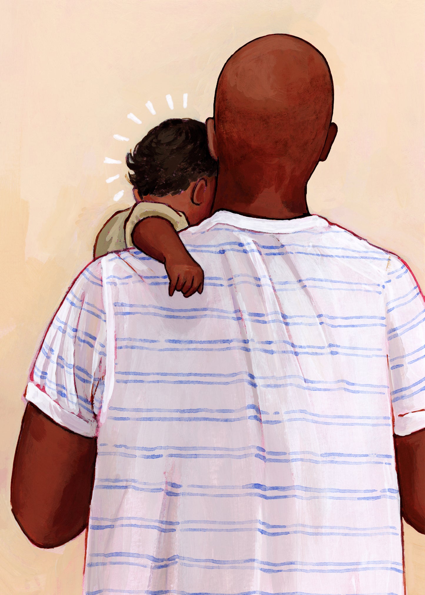 'My Baby You'll Be' Print (bald father)