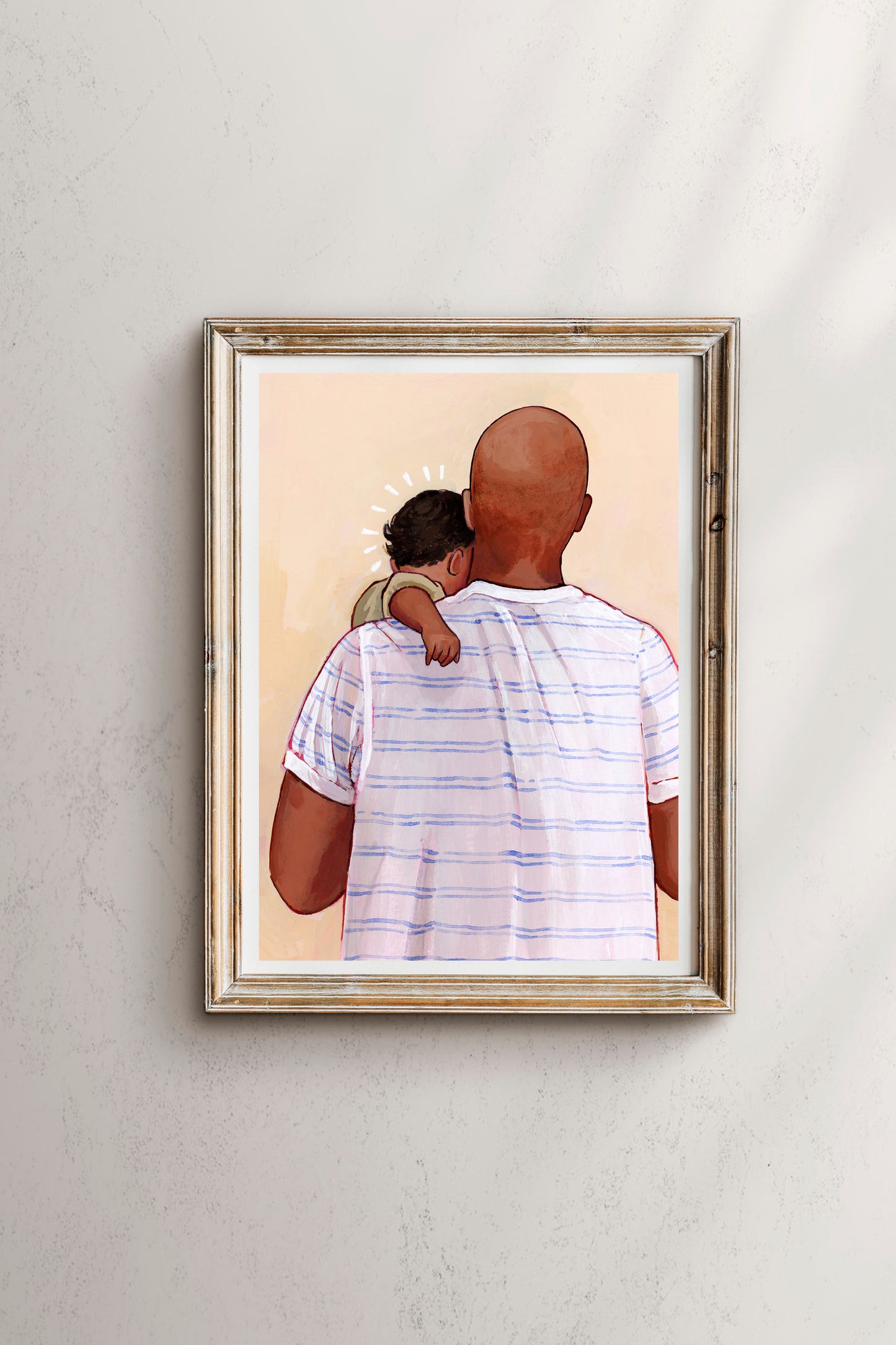 'My Baby You'll Be' Print (bald father)