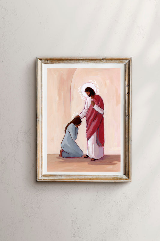 'Come Open Wide Your Broken Heart And Let Your Savior In' Print