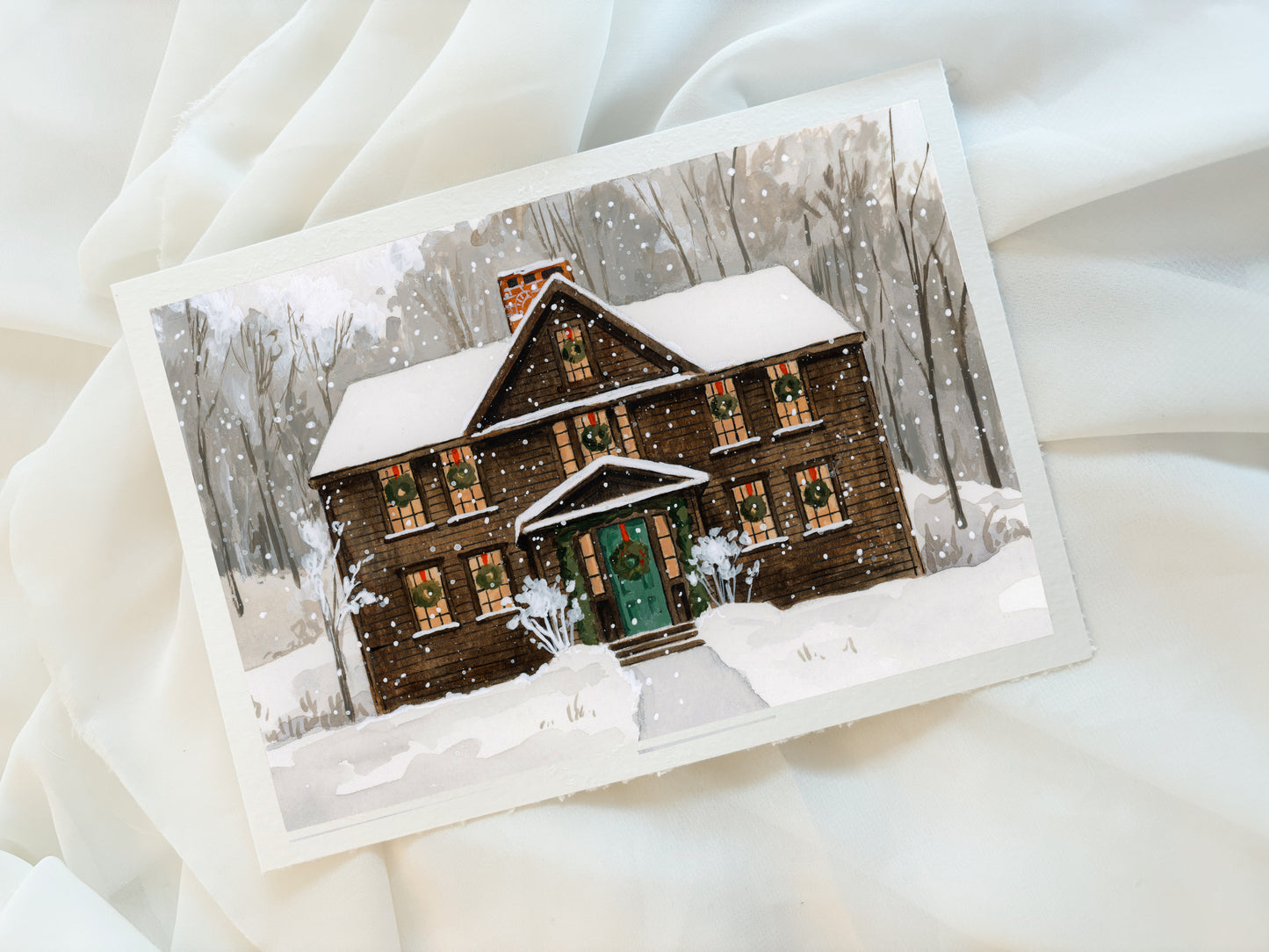 'The Orchard House' 5x7 inch original painting