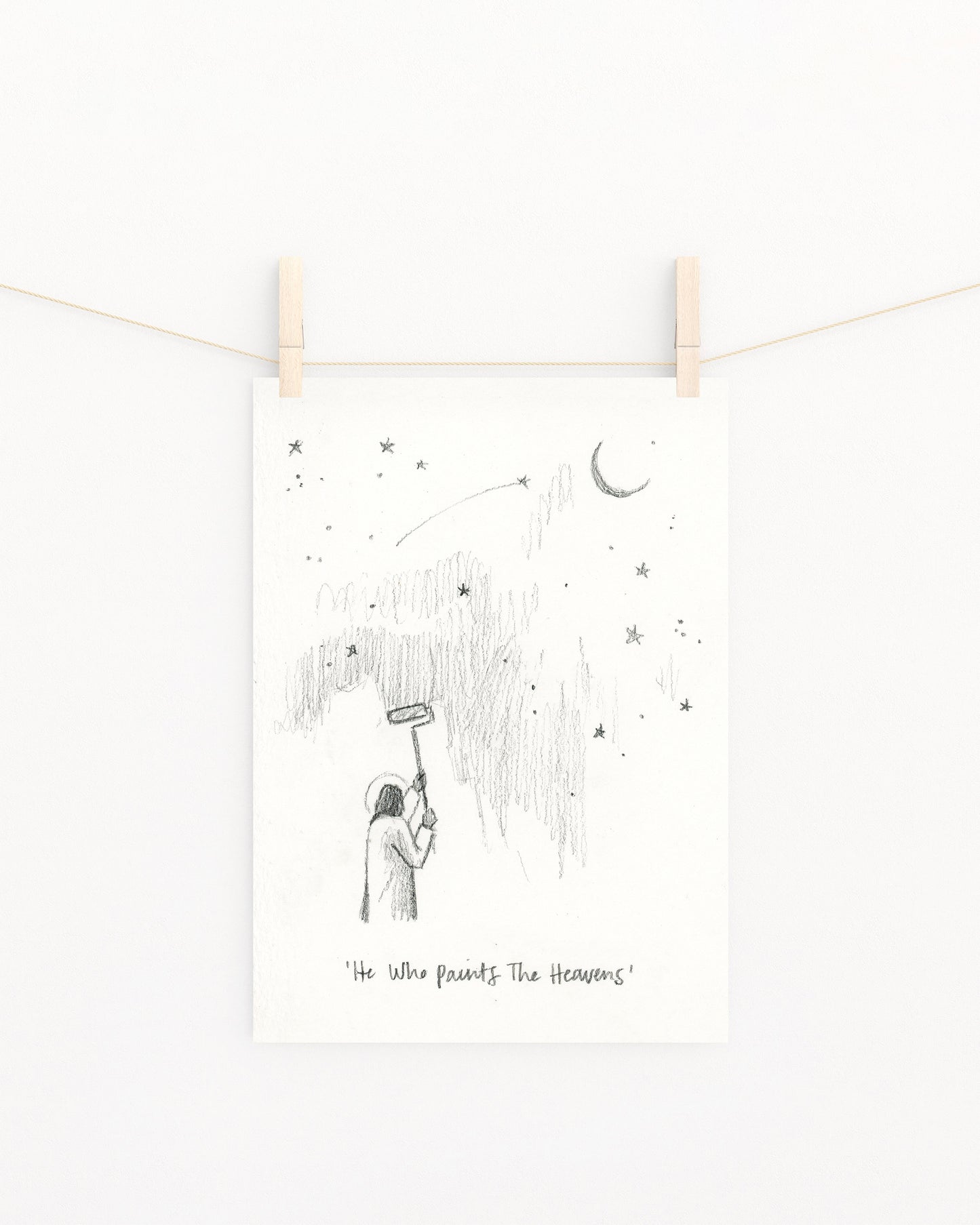 'He Who Paints The Heavens' Sketch Print