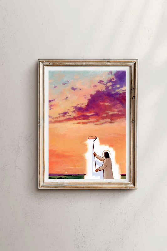 'He Who Paints The Sunsets' Print