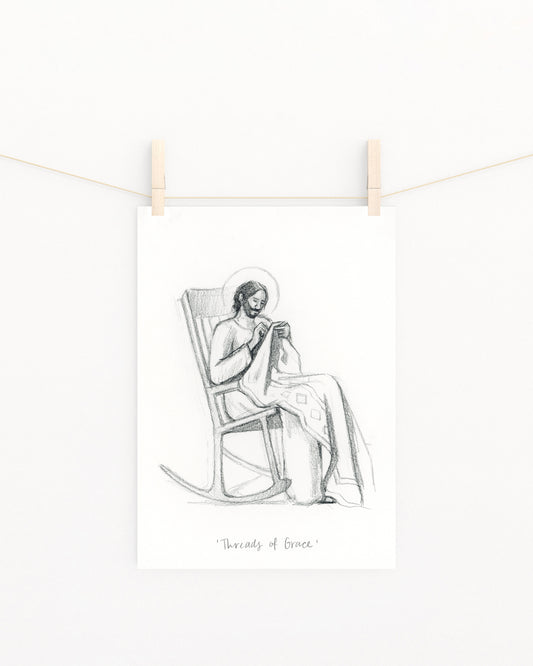 'Threads Of Grace' Sketch Print