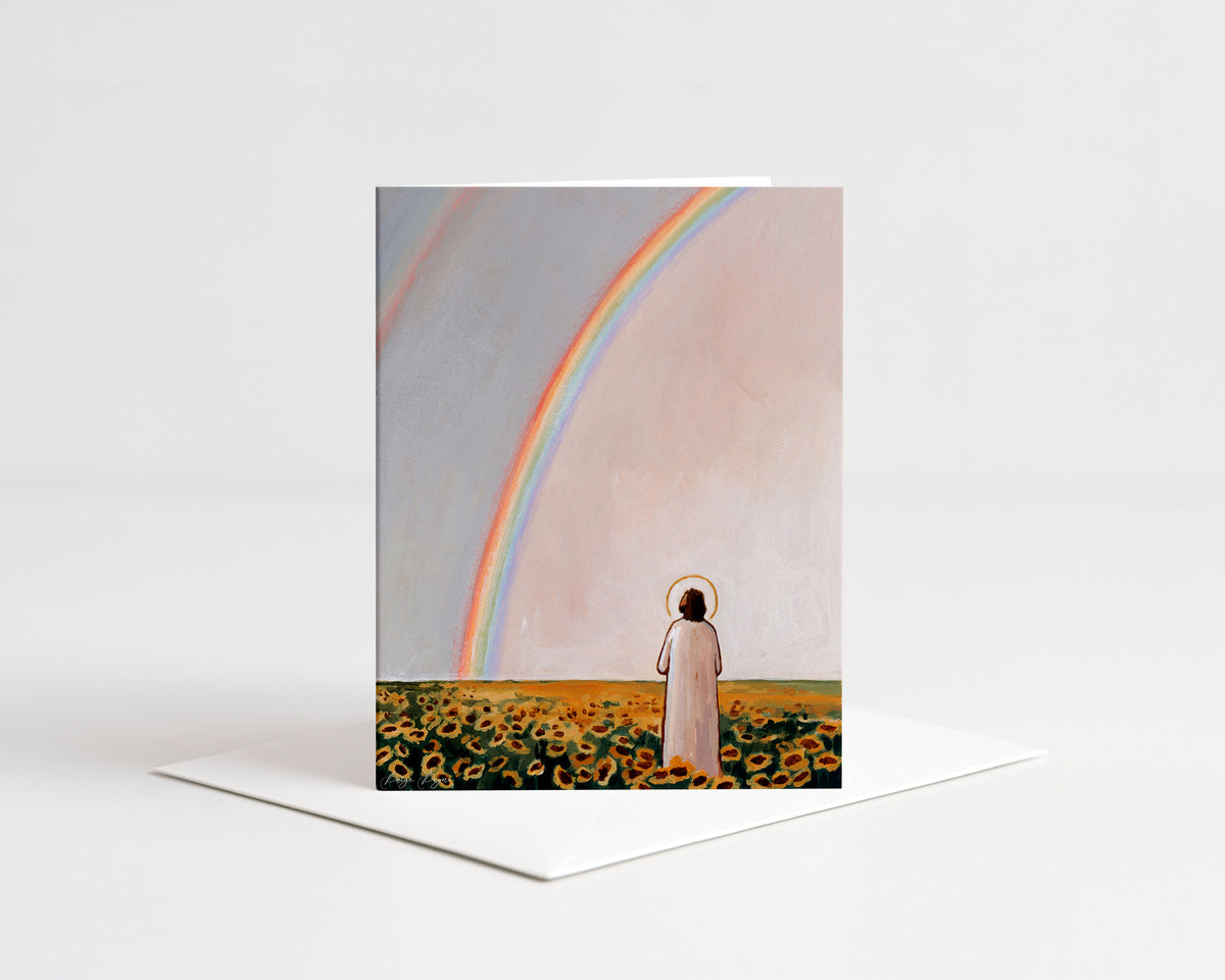 'After The Rain, Always A Rainbow' greeting card