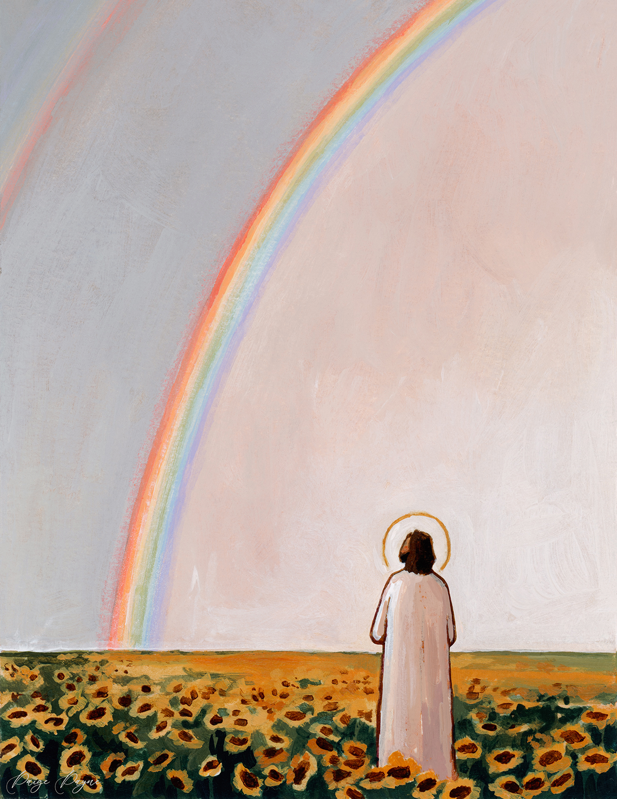 'After The Rain, Always A Rainbow' greeting card