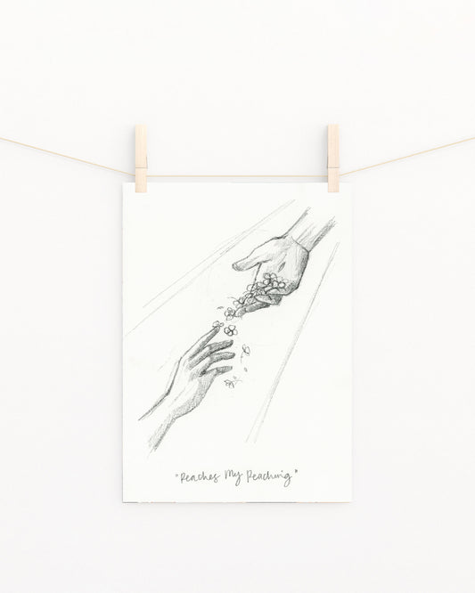'Reaches My Reaching' Sketch Print