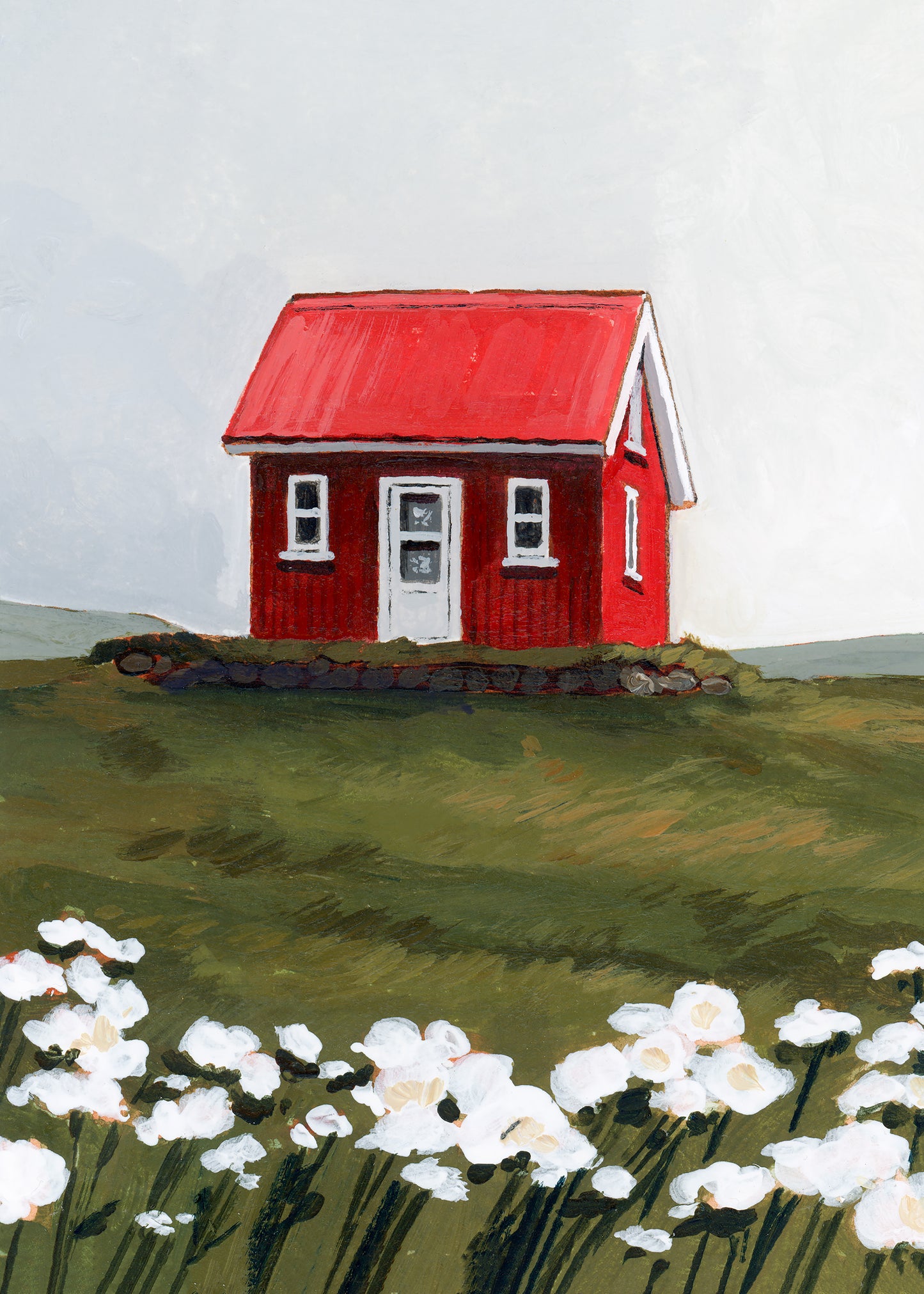 The Little Red House Print