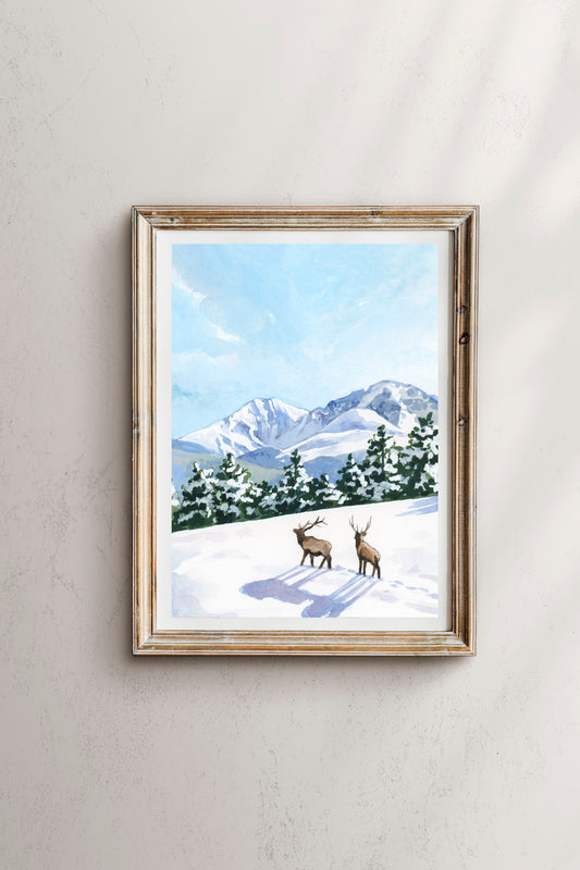 'A Winter Journey' (Rocky Mountain National Park) Print