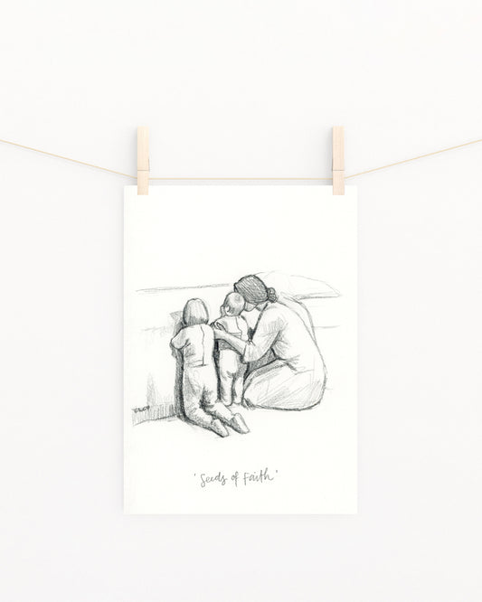'Seeds Of Faith' Sketch Print
