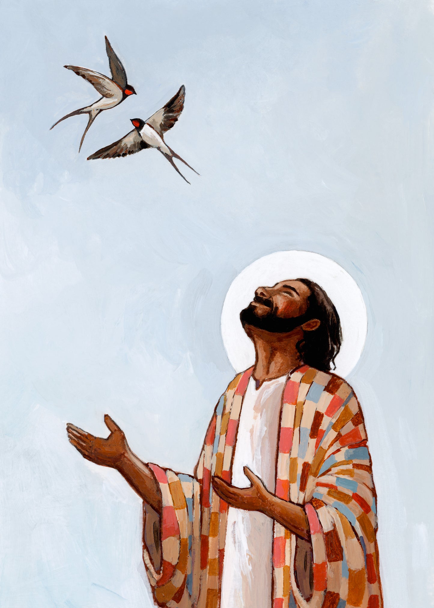 'Christ And The Swallows' Print