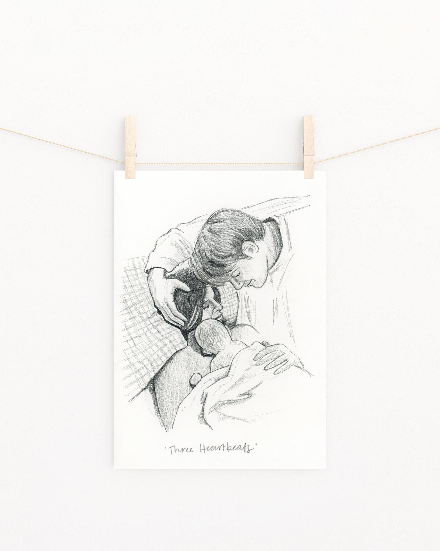 'Three Heartbeats' Sketch Print