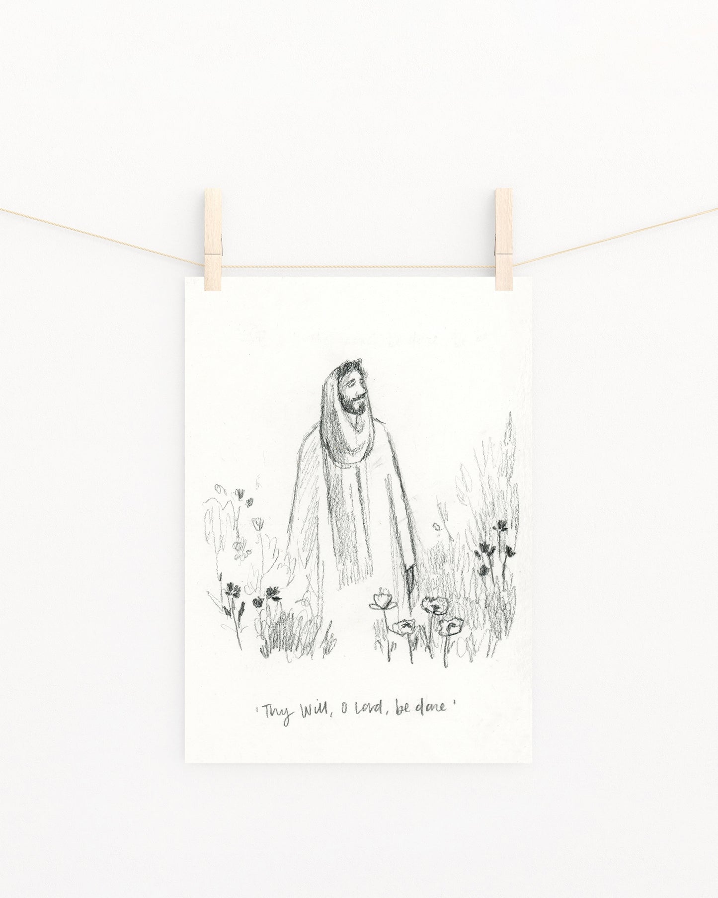 'Thy Will, O Lord, Be Done' Sketch Print