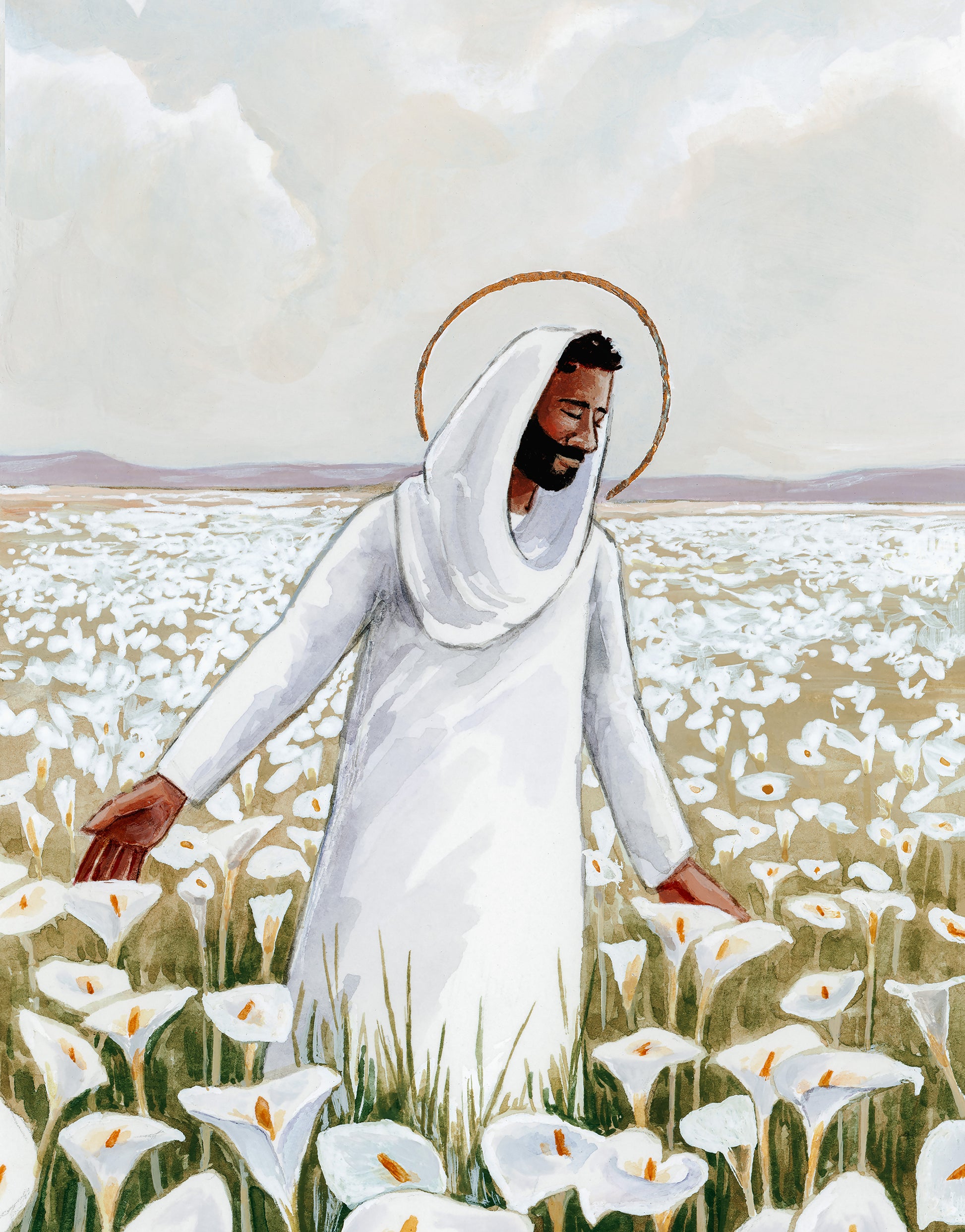 flower lilies of the field 'Consider The Lilies Of The Field' Print