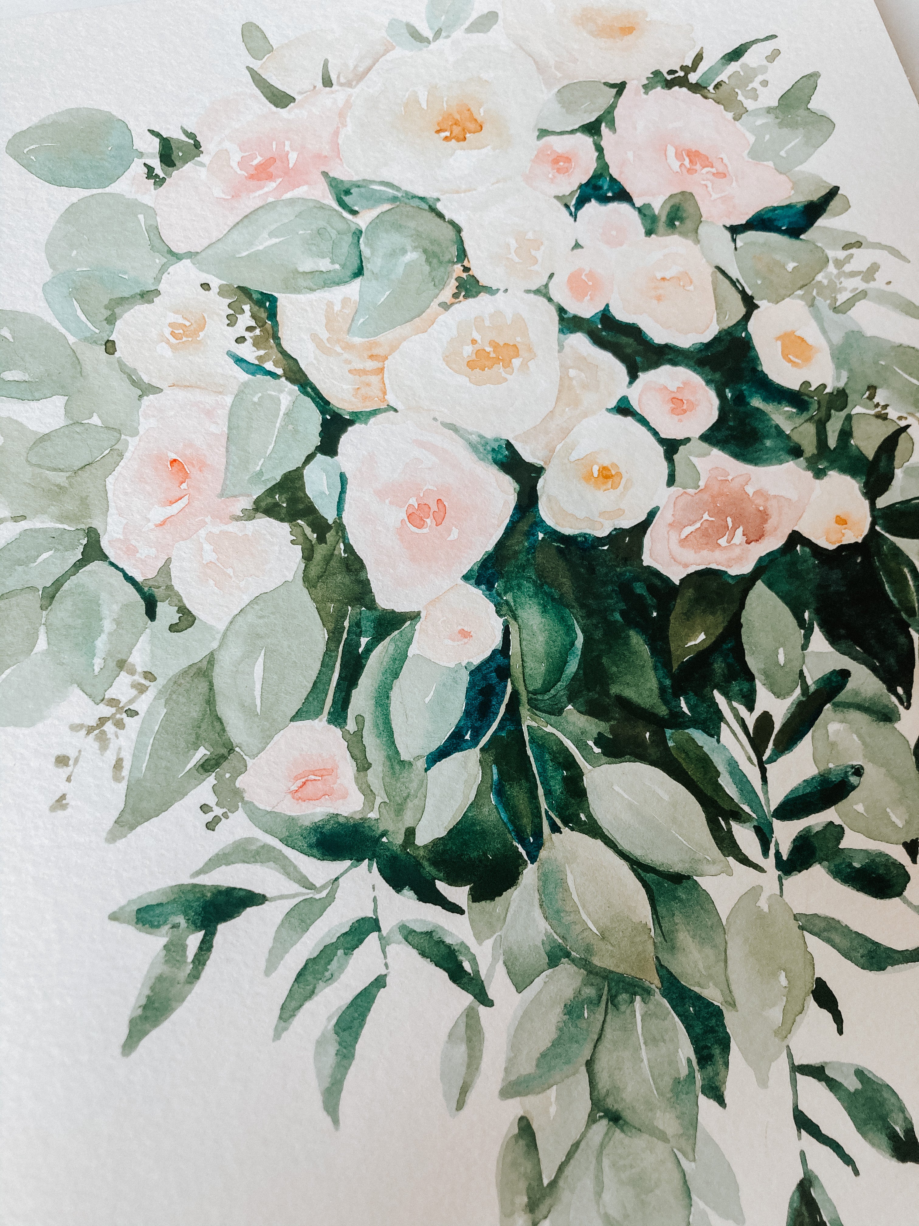 Custom Floral orders Watercolor Painting