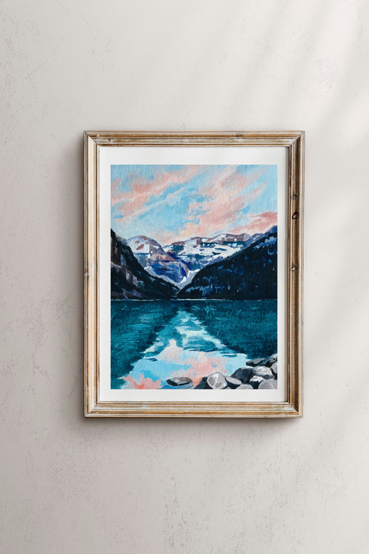 Lake Louise, Banff Sunset print