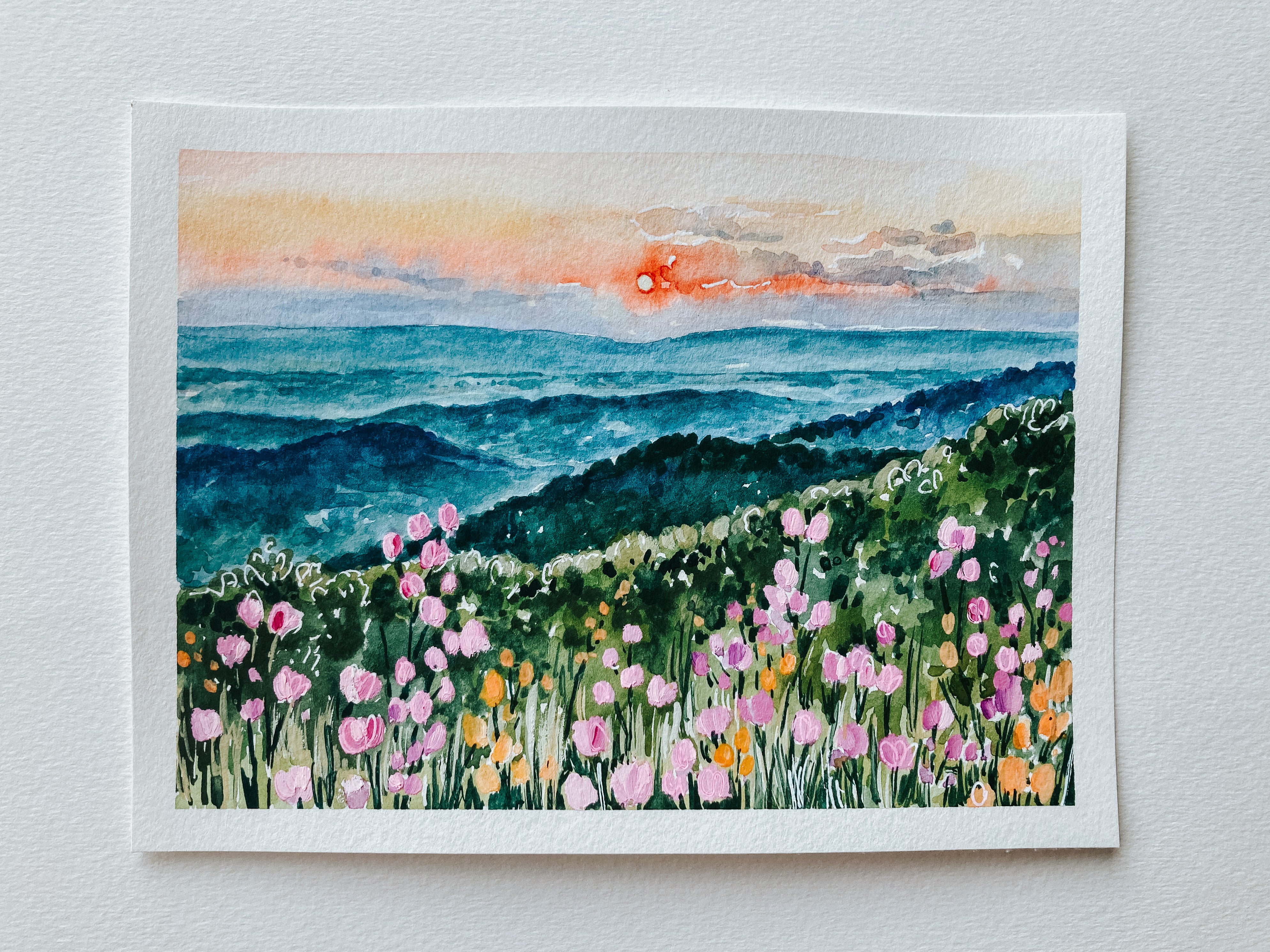 CUSTOM Watercolor Landscape store painting - 8x10 and 5x7