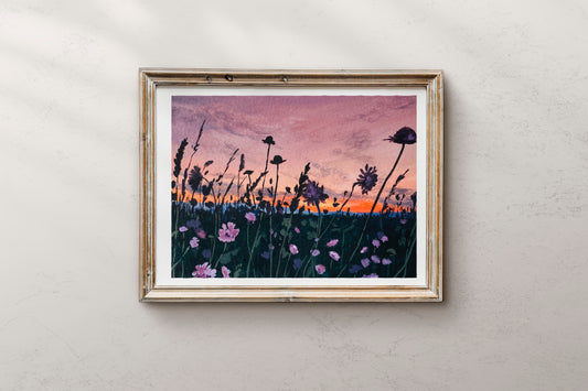 Wildflower Sunset print